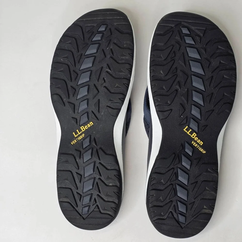 LL Bean Vertigrip Sandals Men's Size 12 Flip Flops Navy Blue Sport Slip On Thong